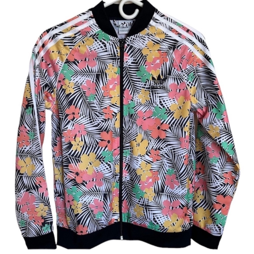 Adidas Floral Track Jacket Youth Large